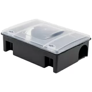 Контейнер EA704UV контейнер для раскладки родентицидов "Прозрачная крышка" (оснащен замками, креплением к полу, системой крепления приманки) (294x216x106), 1 шт